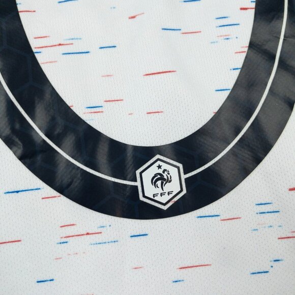 France FFF Mbappe World Cup Soccer Jersey Men's Small White Red Blue World Cup - Picture 11 of 15